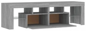 szürke sonoma színű TV-szekrény LED-világítással 140x36,5x40 cm