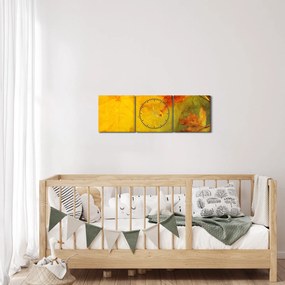 Kép - Őszi levelek (órával) (90x30 cm)