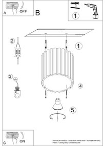 Sollux  SL.1809 - AURA spotlámpa 1xGU10/10W/230V 10 cm kék
