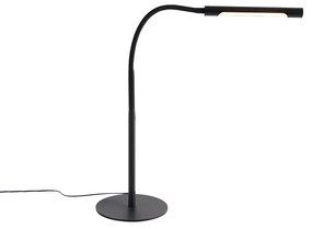 Design asztali lámpa fekete, beépített LED-del és érintős dimmerrel - Palka