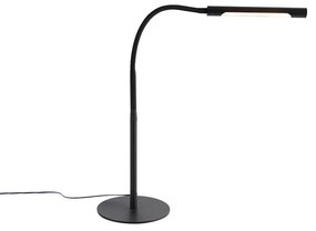 Design asztali lámpa, fekete, LED-del, érintőképernyős dimmerrel - Palka