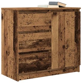 antik fa szerelt fa tálalószekrény fiókos 71x35x65 cm