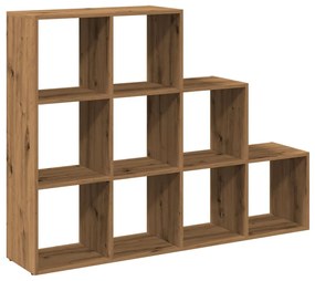 3 szintes kézműves fa elválasztó könyvespolc 137,5x29x103,5 cm