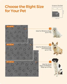 Vízálló kutyatakaró kis- és törpe kutyáknak, mosógépben mosható, szürke