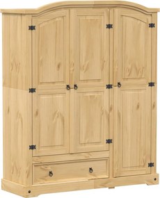 vidaXL Corona tömör fenyőfa ruhásszekrény 151,5 x 52 x 186 cm