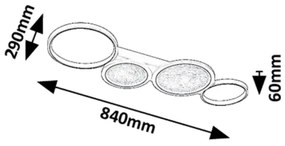 Rabalux 71379 - LED Dimmelhető mennyezeti lámpa ARANIS LED/40W/230V 3000-6500K + távirányító