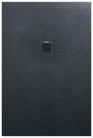 AREZZO design SOLIDSoft zuhanytálca 120x90 cm, ANTRACIT, színazonos lefolyóval (2 doboz)