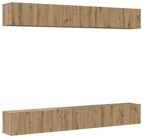 TV szekrény garnitúra 6 pcs kézműves tölgy 80 x 30 x 30 cm