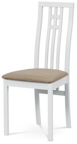 Scaun din lemn masiv de culoare alb Bc-2482