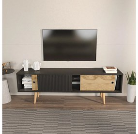 TV szekrény Ecranissa (antracit + tölgy). 1107289
