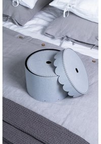 Világosszürke fedeles karton tárolódoboz szett 2 db-os ø 26x17,5 cm Wilma – Bigso Box of Sweden