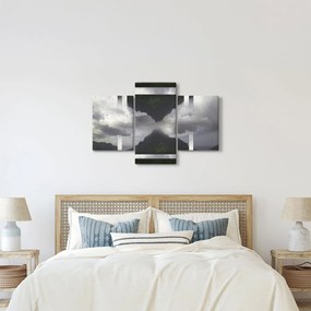 Kép - Hegyek Izlandon, geometrikus kollázs (90x60 cm)