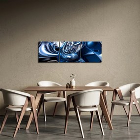 Absztrakció kép - körök (órával) (90x30 cm)