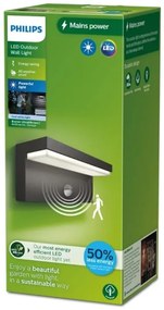 Philips - LED Kültéri fali lámpa érzékelővel BUSTAN LED/3,8W/230V IP44