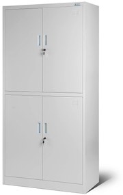 Fém iratszekrény MAGDA, 900 x 1850 x 400 mm, szürke
