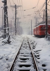 Poszter 70x100cm Utazás a síneken