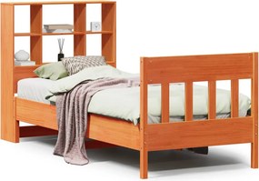 vidaXL viaszbarna tömör fenyőfa ágy matrac nélkül 75 x 190 cm