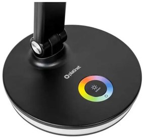 Platinet asztali lámpa 12 W, RGB világítás + USB, fekete
