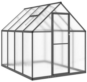 antracitszürke alumínium melegház alapvázzal 224 x 169 x 195 cm