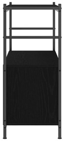 Könyvespolc Fekete Tölgy 80x30x78,5 cm Mérnöki Fa
