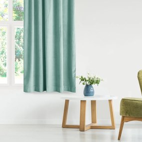 Világoszöld bársony dimout (részleges sötétítő) függöny 140x270 cm Eyelets – Restilo