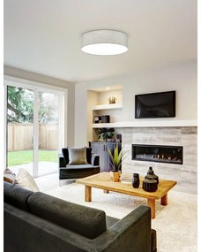 Fehér-szürke mennyezeti lámpa textil búrával PASTERI – EGLO