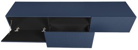 Nicole 200 cm-es fali TV-szekrény - sötétkék MDF
