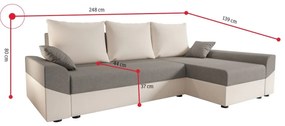 VIVIANA ágyazható sarok ülőgarnitúra - sawana 14/sawana 05
