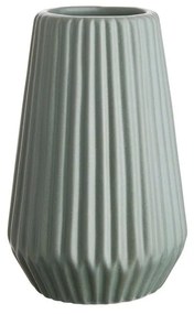 RIFFLE kerámia váza, zsályazöld 13,5 cm