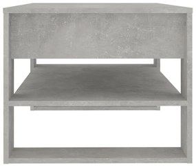 Betonszürke szerelt fa dohányzóasztal 102 x 55 x 45 cm