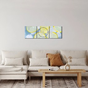 Citrom a jégben képe (órával) (90x30 cm)