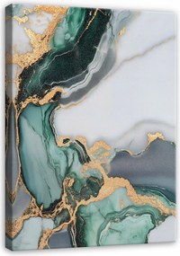 Vászonkép falikép zöld arany márvány 75 x 100
