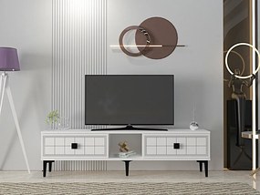 Yuka TV-állvány, fehér, 150 cm