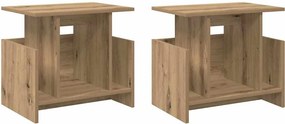 vidaXL TV állvány 2 pcs Artisan tölgy 50 x 35 x 45 cm Faanyag