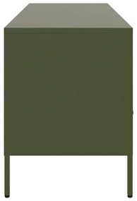 olívazöld acél TV-szekrény 100,5 x 39 x 50,5 cm