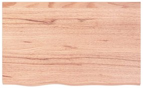 világosbarna kezelt tömör tölgyfa fali polc 80x50x(2-4) cm