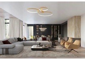 Thoro TH.223 - RIO mennyezeti LED lámpatest, 30W, 230V, CRI 98, 4000K, Ø 55 cm, arany