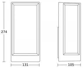 Steinel 085254 - LED Kültéri fali lámpa L42C LED/12,6W/230V IP54