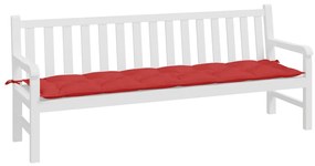 piros oxford szövet kerti padpárna 200 x 50 x 7 cm