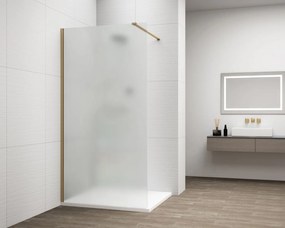 Erga Paris, Beépíthető zuhanykabin 70x200 cm, 8 mm-es matt üveg, arany matt profil, ERG-V02-PARIS-070x200-FR-GB