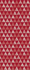 Fotótapéta Geometriai háromszögek piros-fehér ékezetek 91x211 +ragasztó