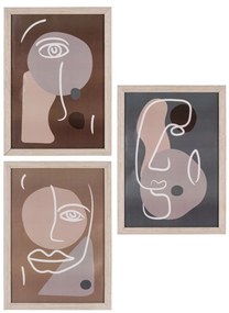 Madison falikép szett, natúr, 3 db