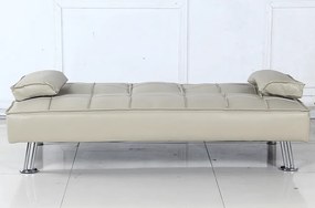 Kinyitható kanapé, bézs textilbőr, GOLDIA NEW