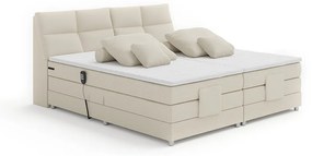Elektromos állítható ágy, boxspring, bézs, 180x200, GERONA NEW
