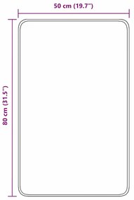 Fürdőszoba szőnyeg Szürke 50 x 80 cm Polipropilén