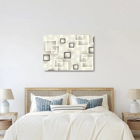 Geometriai absztrakt kép (üvegen) (70x50 cm)