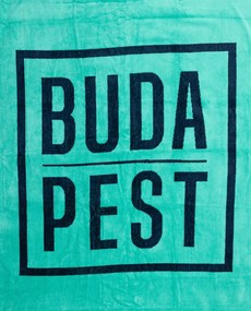 BUDAPEST Strandtörölköző türkiz 165x90cm