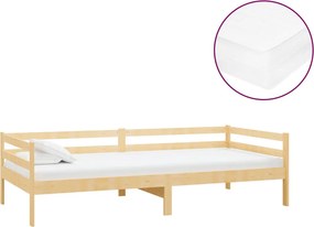 vidaXL tömör fenyőfa dívány matraccal 90 x 200 cm