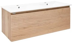Naturel Savona Fürdőszobaszekrény mosdóval 118x43x44,8 cm halifax tölgy matt SAVONA120DH