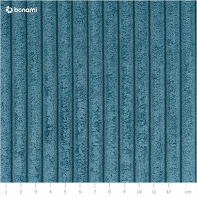Türkiz kordbársony kinyitható tárolóhelyes kanapé 234 cm Sara – Ropez